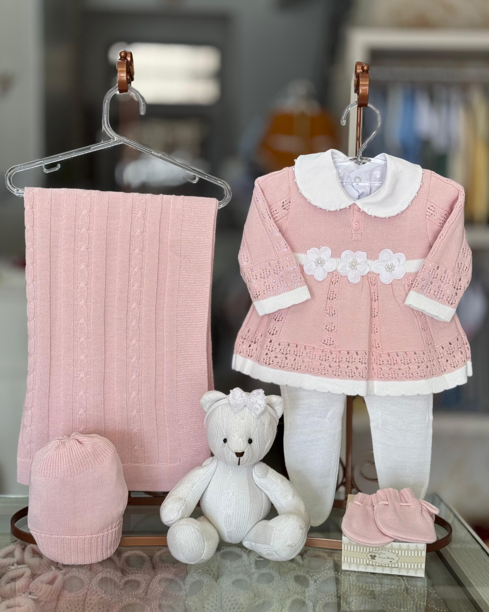Saída Maternidade Vestido Flor Rosa Pupurri