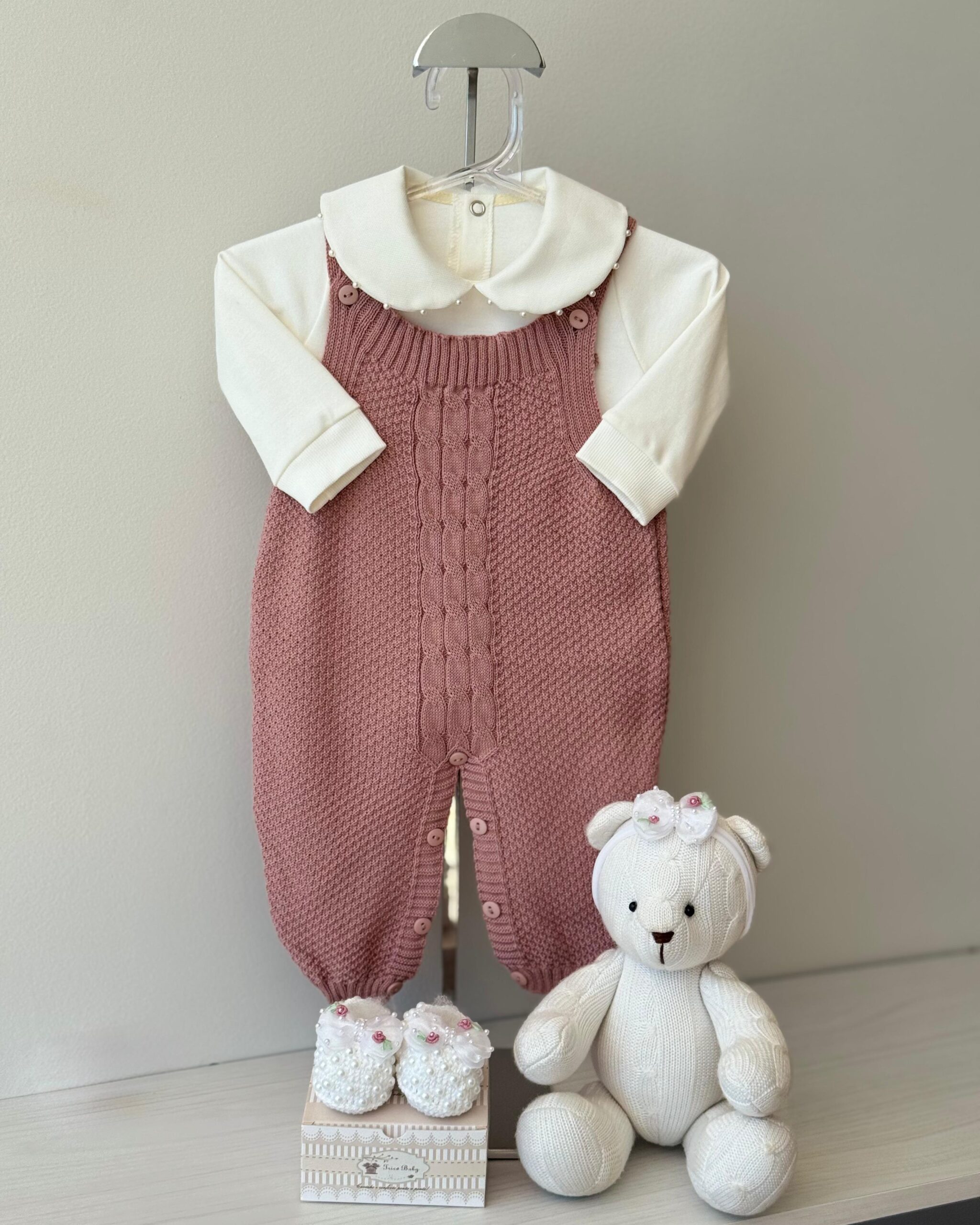 Jardineira Pipoca Rose