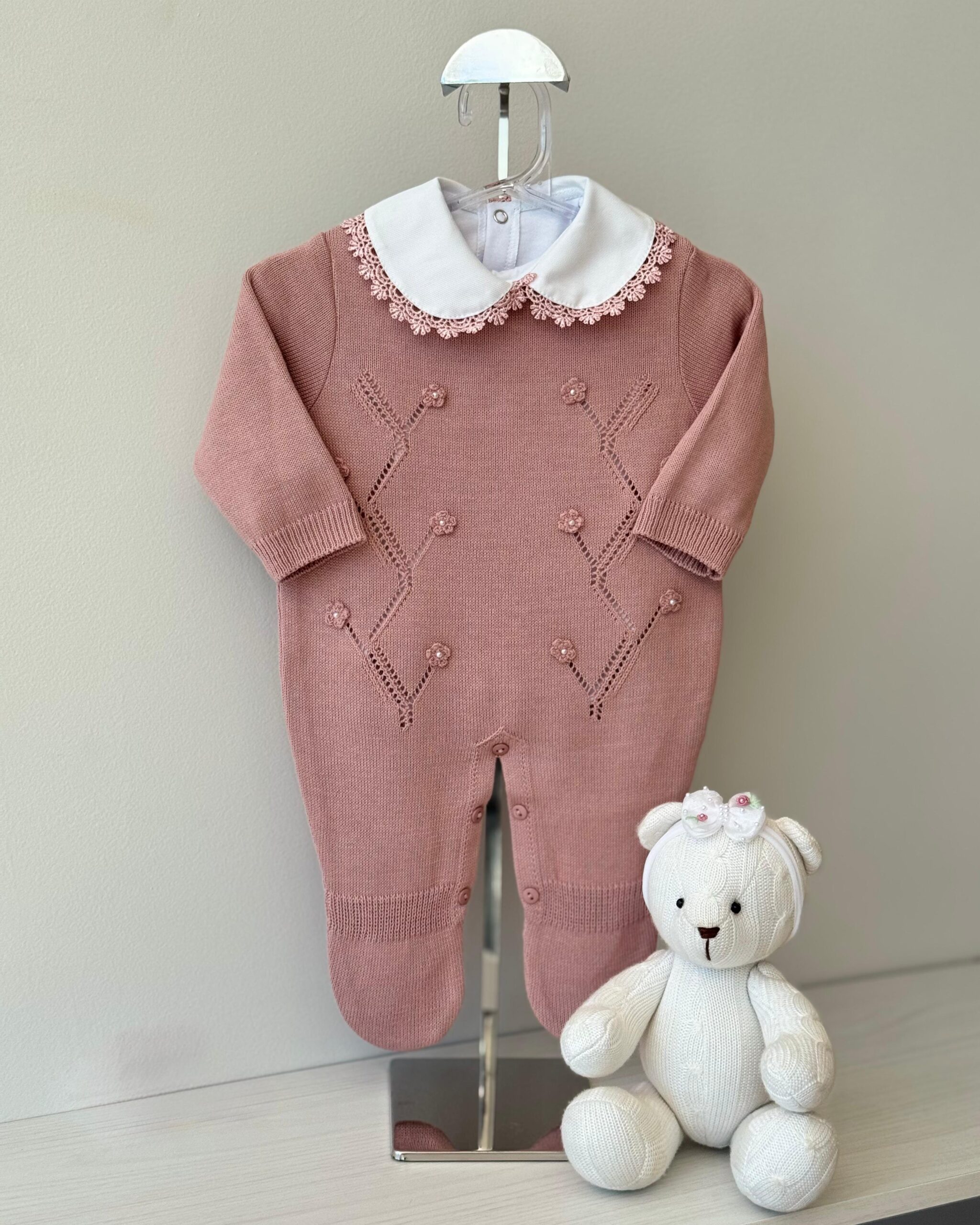 Macacão Croche Rose