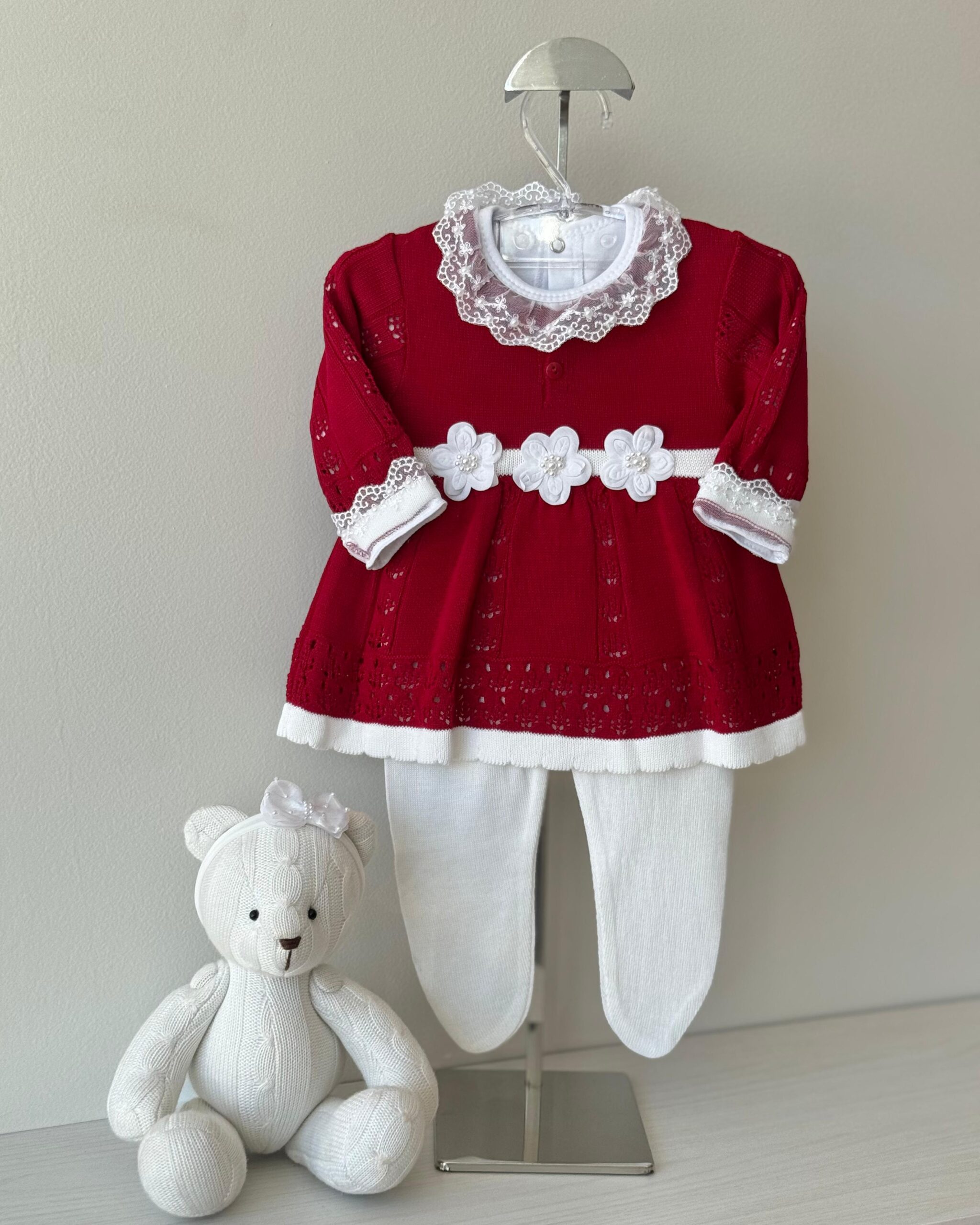 Vestido Rendado Vermelho + Body