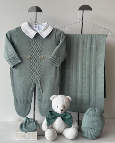 Saída Maternidade Macacão Pelotas Verde Maré