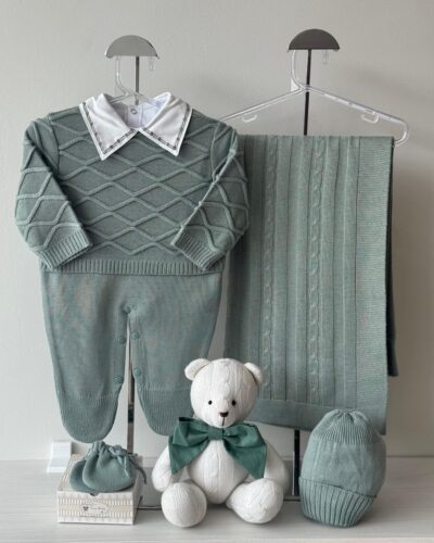 Saída Maternidade Macacão Casa de Abelha Verde Maré