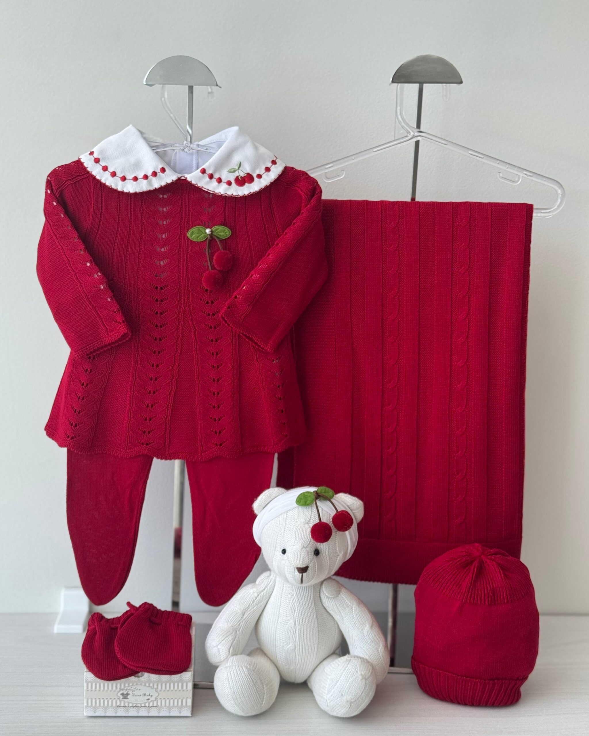 Saída Maternidade Vestido Cerejinha Vermelho