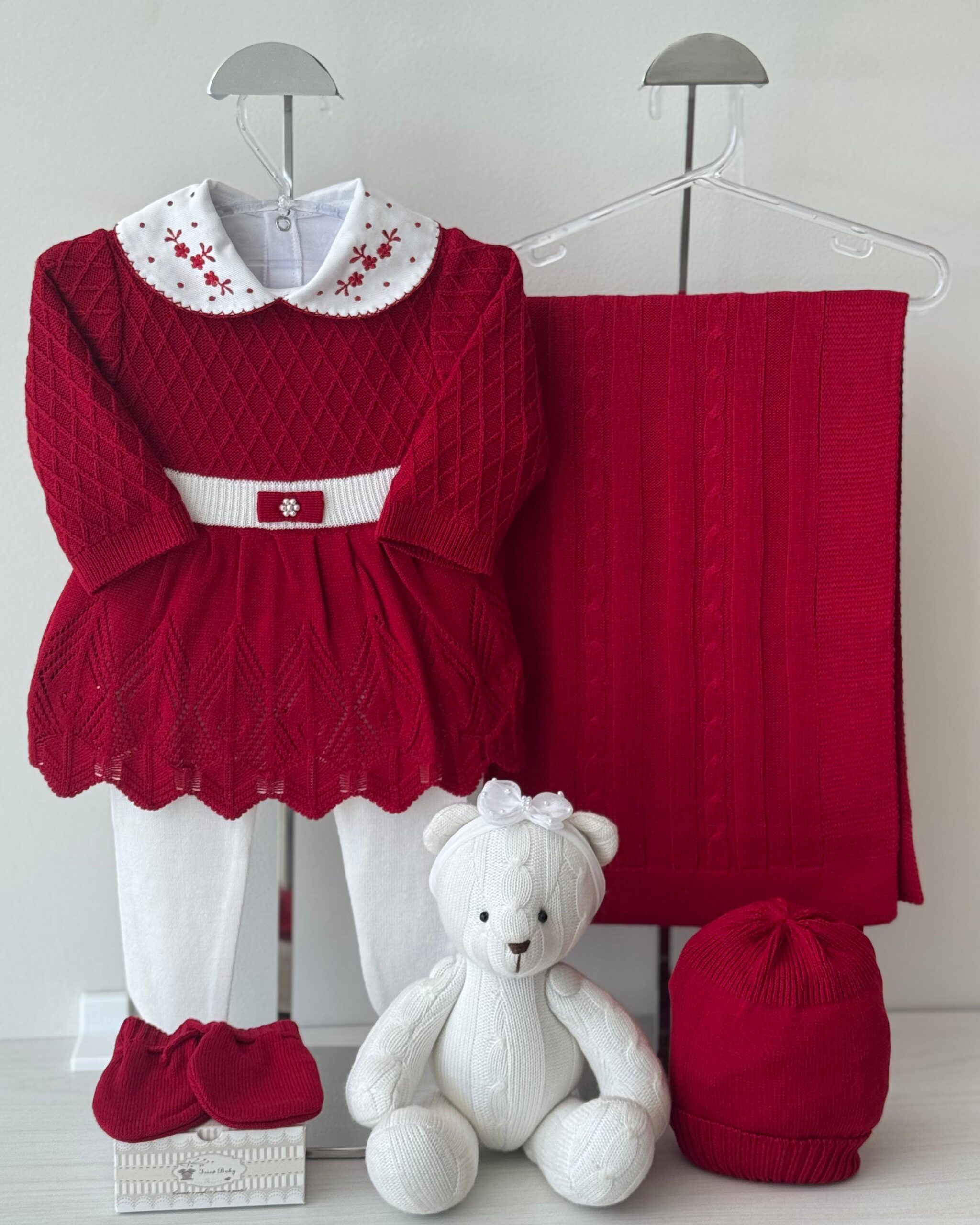 Saída Maternidade Vestido Cinto Vermelho