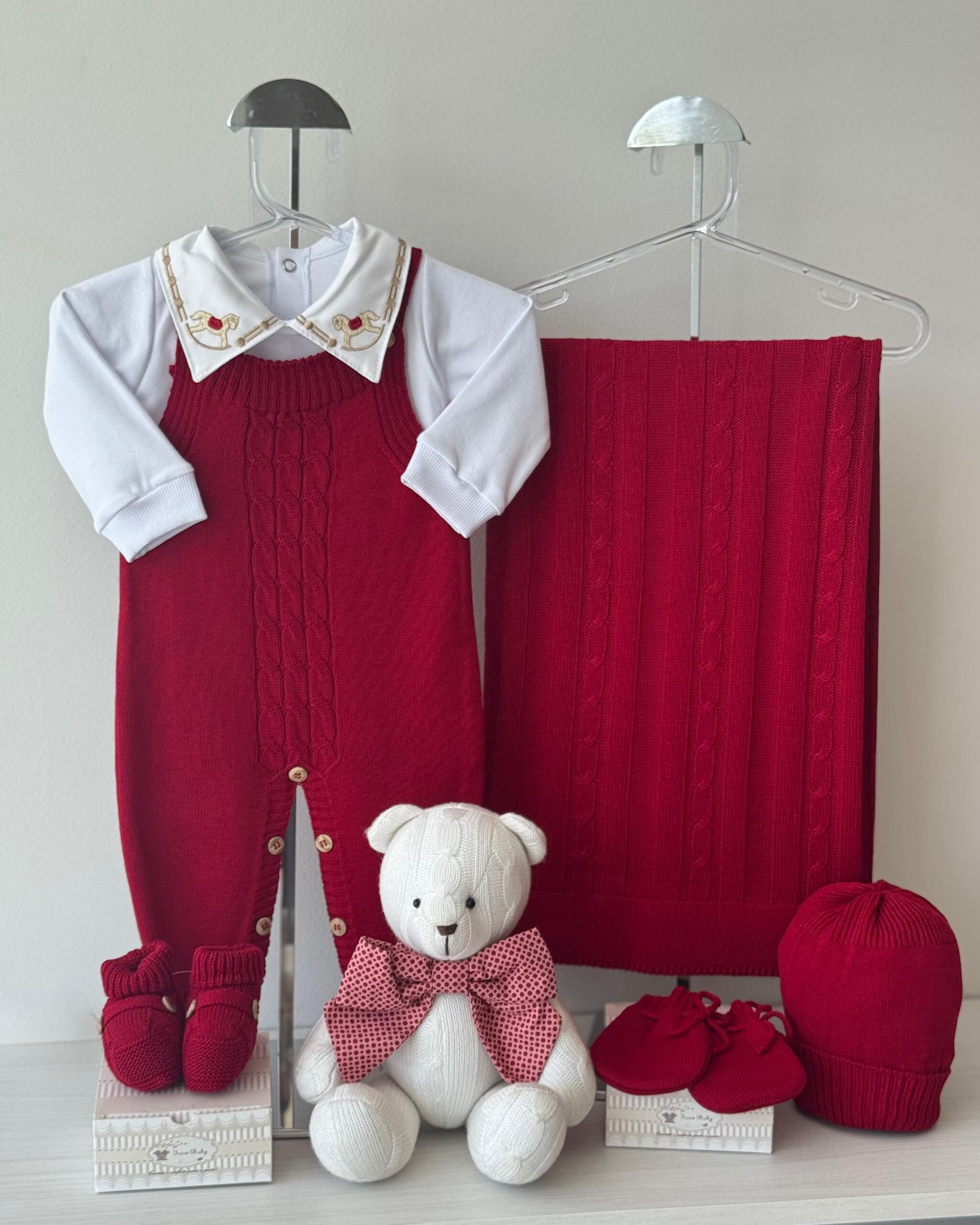 Saída Maternidade Trança Vermelho