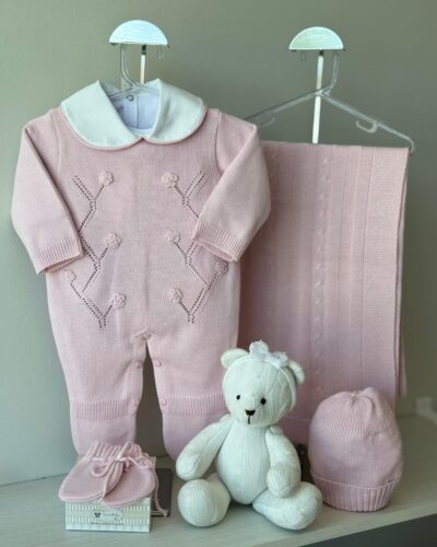 Saída Maternidade Macacão Flor Crochê Pupurri