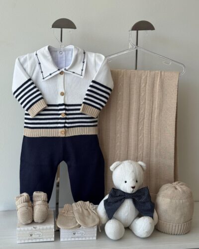 Saída Maternidade Calça e Casaco Marinho