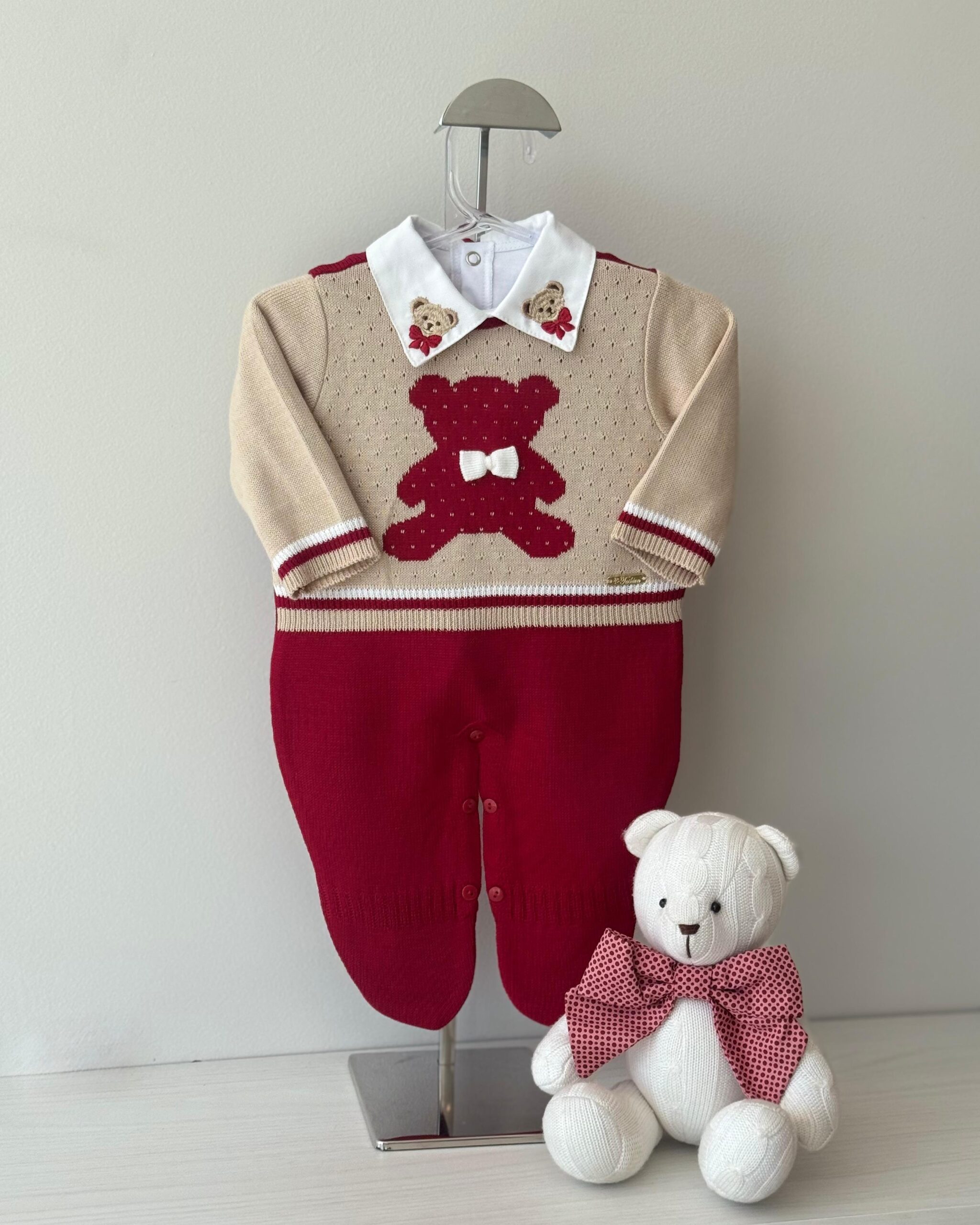 Macacão Urso Vermelho + Body