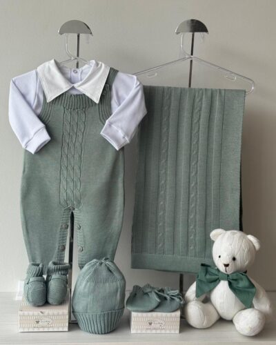 Saída Maternidade Jardineira Trança Maré