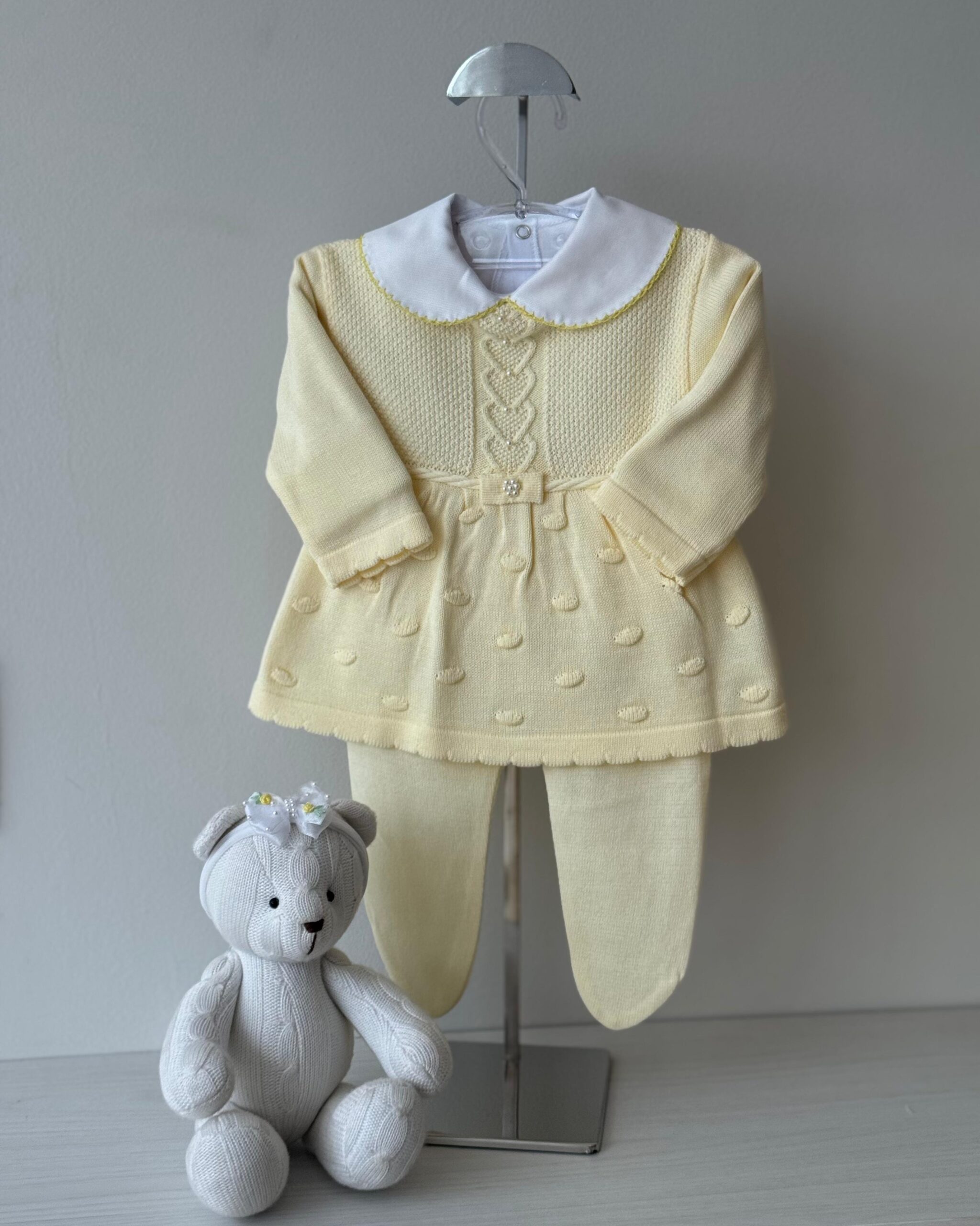 Vestido Pelotas Amarelo + Body