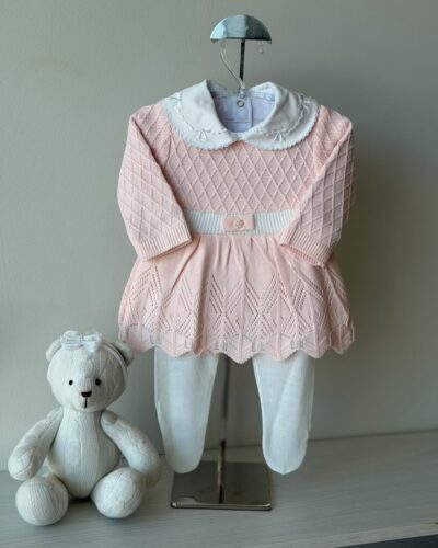 Vestido Cinto Rosa BB + Calça + Body