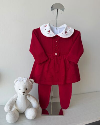 Vestido Pelotas Vermelho + Body