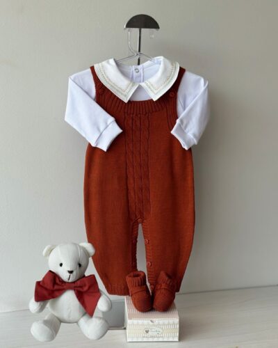 Jardineira Trança Terra Cota