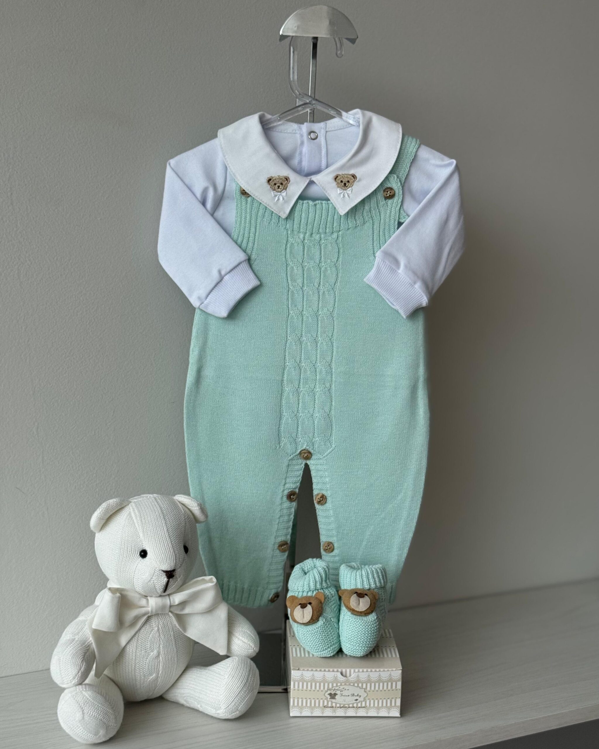 Jardineira Trança Geleira 3 pçs