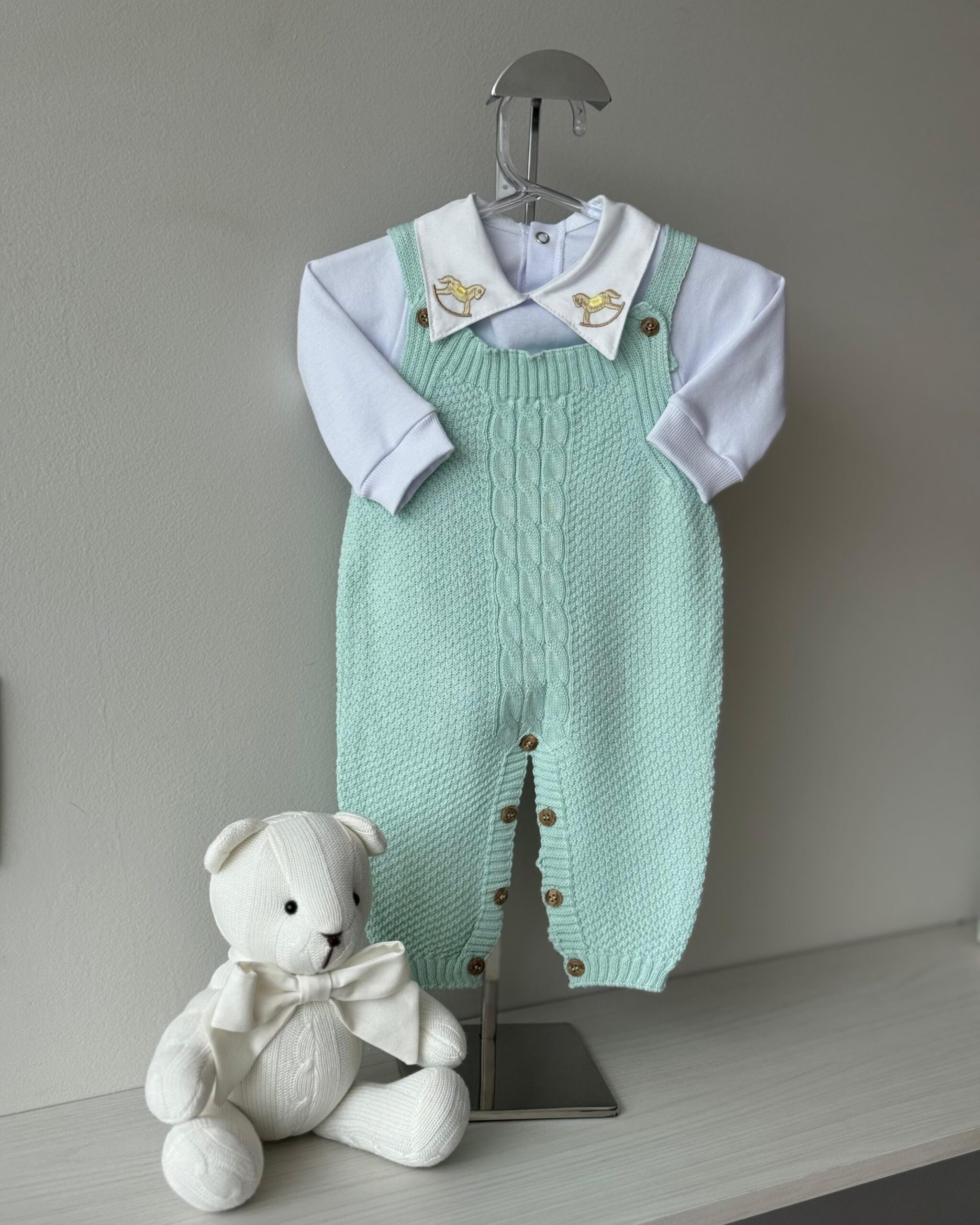 Jardineira Pipoca Verde Geleira