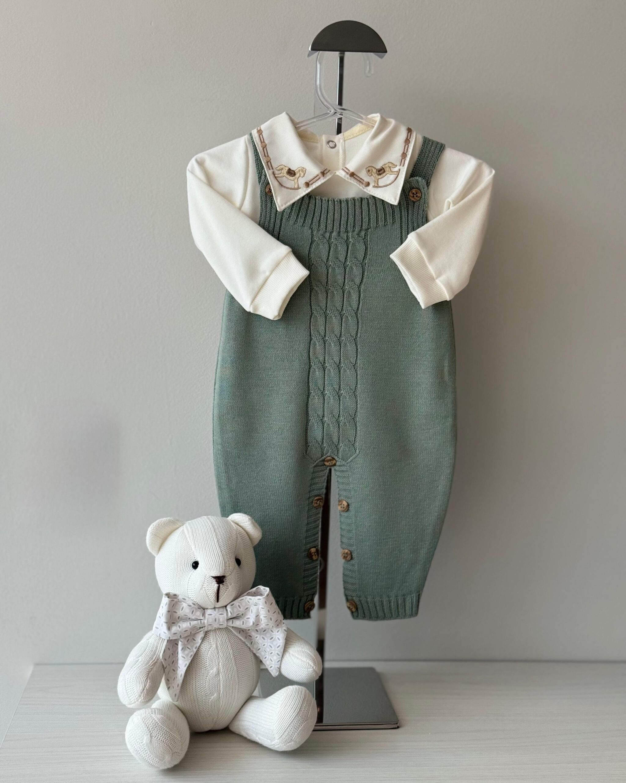 Jardineira Trança Verde Maré