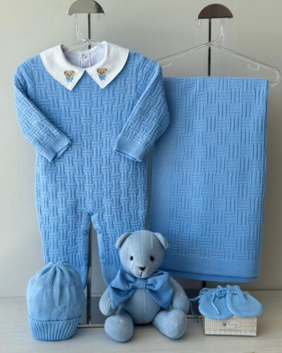 Saída Maternidade Pedro Azul Lavanda