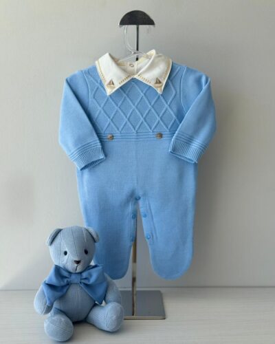 Macacão Losango Azul Lavanda