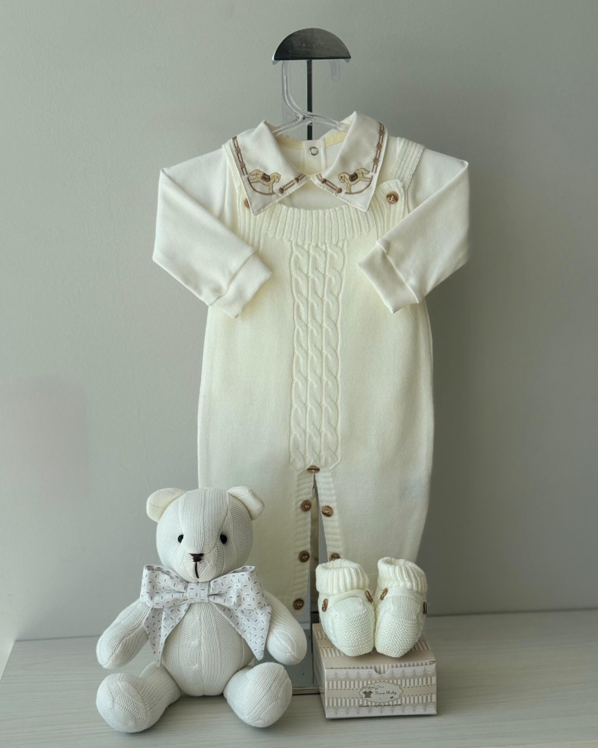 Jardineira Trança Off 3 pçs