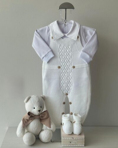 Jardineira Pelotas Branca 3 pçs