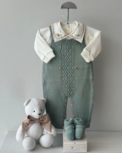 Jardineira Pelotas Verde Maré 3 pçs