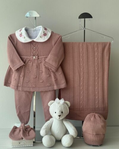 Saída Maternidade Vestido Pelotas Rose