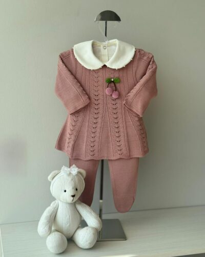 Vestido Cerejinha Rose +Calça + Body