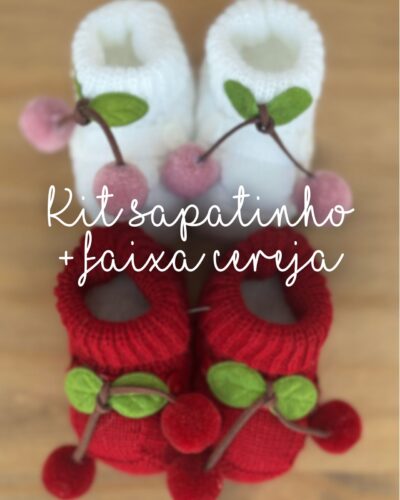 Kit Sapatinho + Faixa Cereja