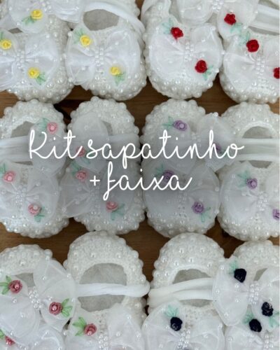 Kit Sapatinho + Faixa Bordado
