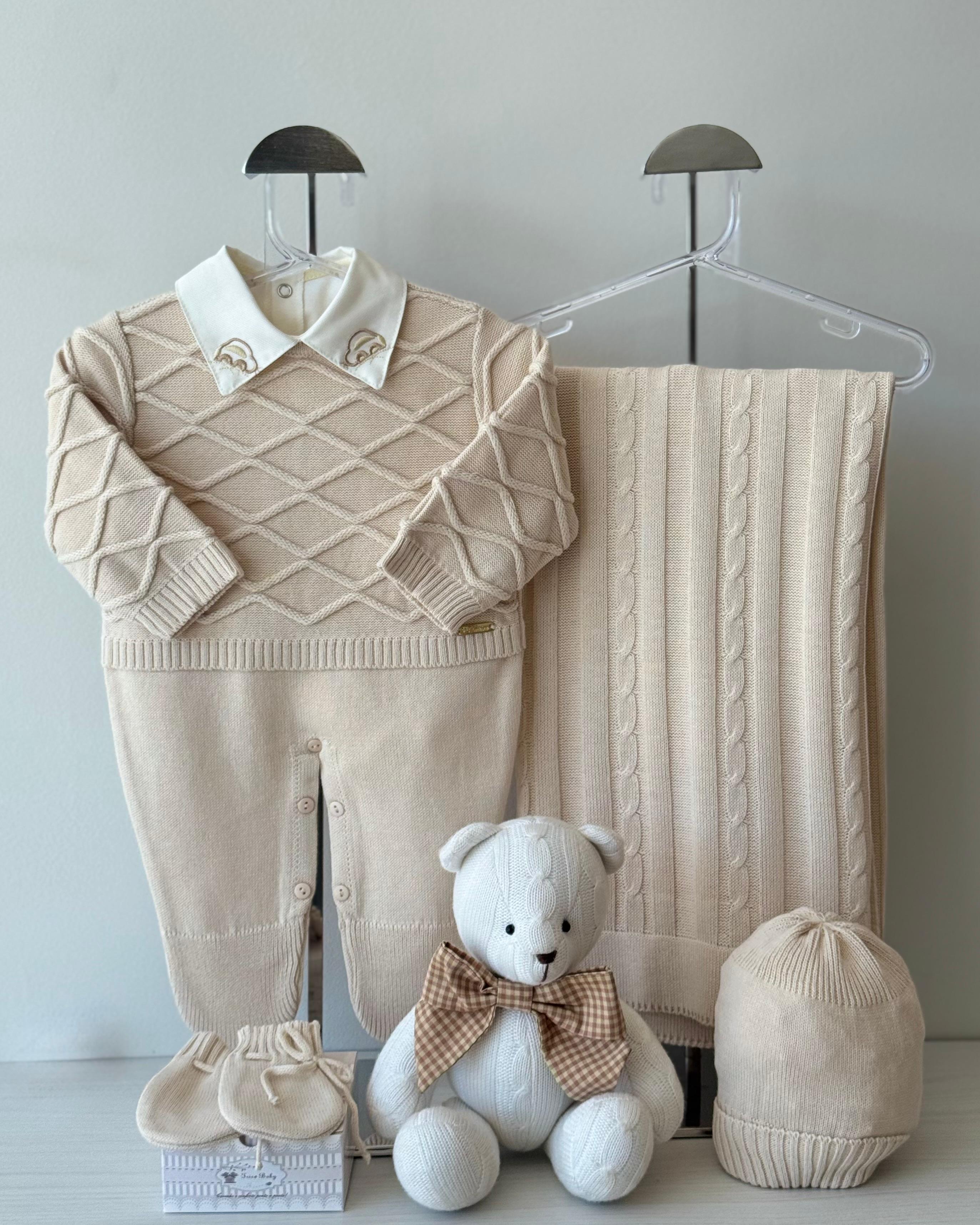 Saída Maternidade Macacão Casa de Abelha Dunas