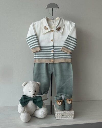 Calça e Casaco Verde Maré 4 peças