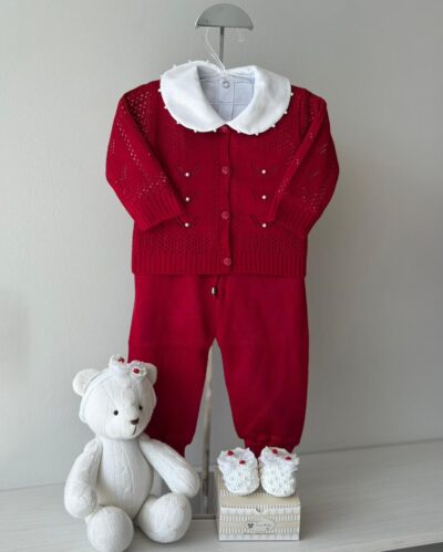 Kit Calça e Casaco Vermelho