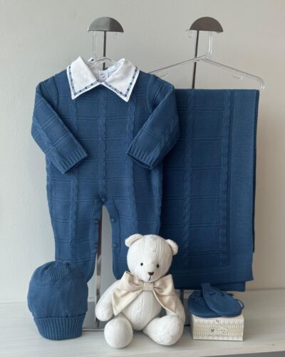 Saída Maternidade Macacão Felipe Azul Jeans