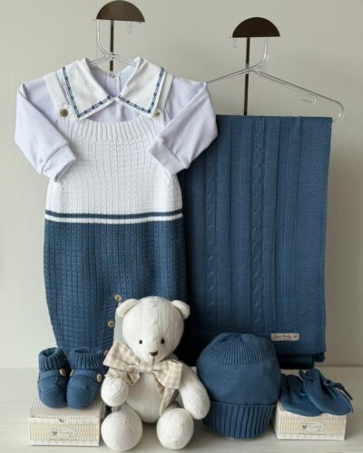 Saída Maternidade Theo Azul Jeans 6 pçs