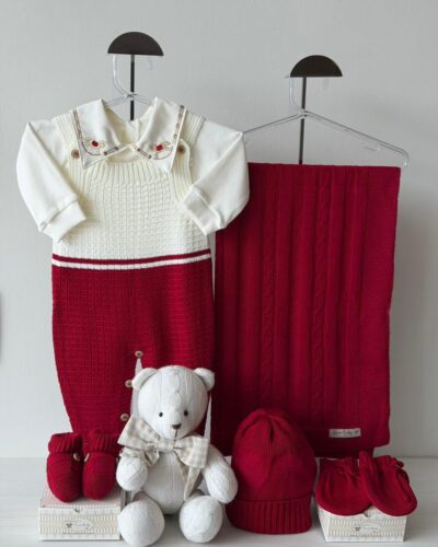 Saída Maternidade Theo Vermelha 6 pçs