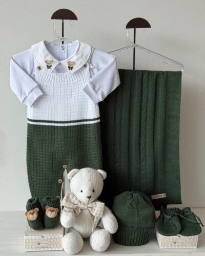 Saída Maternidade Theo Verde Essem 6 pçs