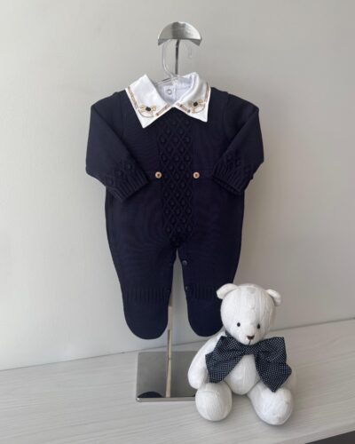 Macacão Pelotas Azul Marinho