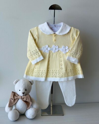 Vestido Rendado Amarelo+ Body