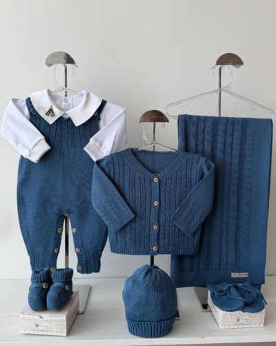 Saída Maternidade GUILHERME Azul Jeans 7pçs