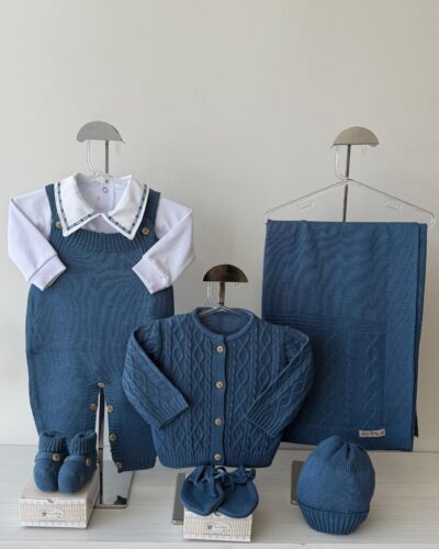 Saída Maternidade Davi Azul Jeans
