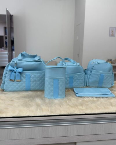 KIT BOLSA PREMIUM AZUL  5 PEÇAS