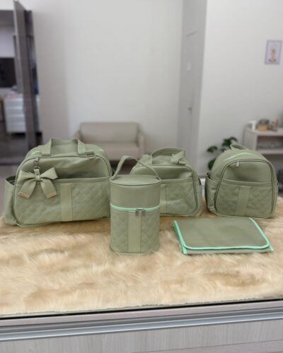 KIT BOLSA  PREMIUM VERDE 5 PEÇAS