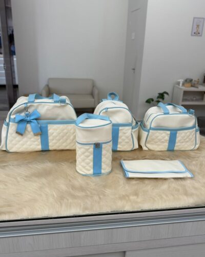 KIT BOLSA PREMIUM OFF COM AZUL 5 PEÇAS