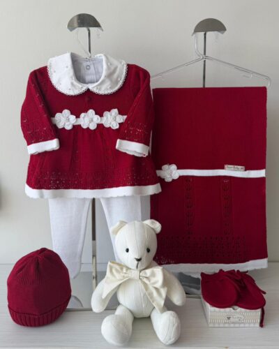 Saída Maternidade Vestido Rendado Vermelho